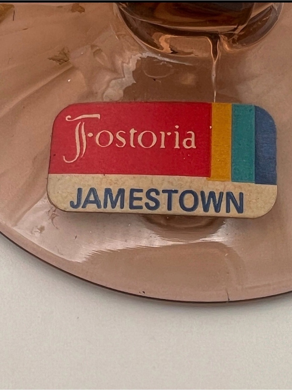 Fostoria brown water/wine glasses set of 4 , Jamestown brown - Picture 4 of 6